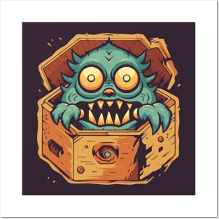 Treasure chest Monster Posters and Art